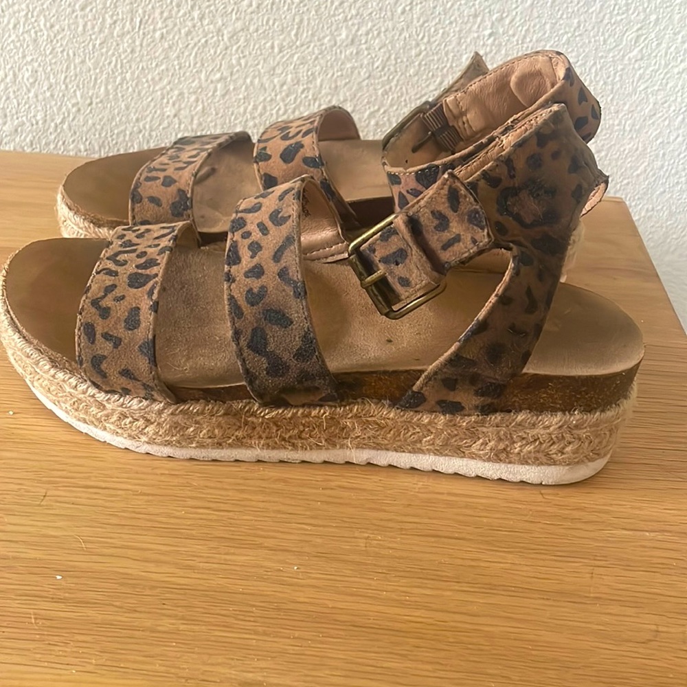 Cheetah print wedges
